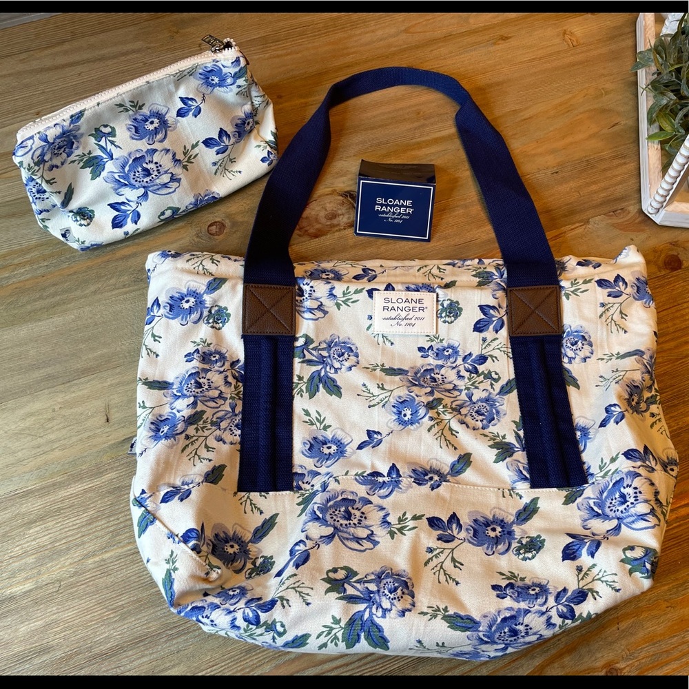 Sloane Ranger Tote and cosmetic bag